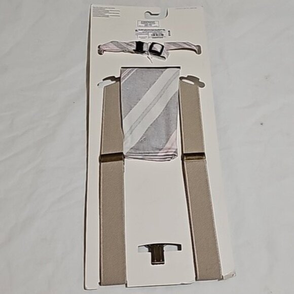 Cat & Jack Boys' Accessory Set Bow Tie, Suspenders & Pocket Square Set New - Picture 2 of 11